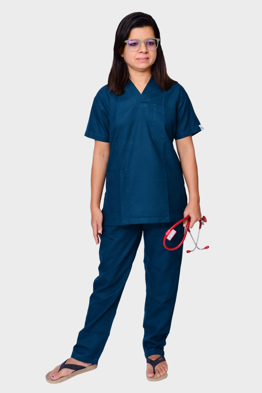Softicy Teal Forest Green Surgeon Dress