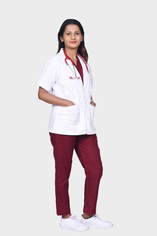 Doctor's Apron PCM White Half Sleeves