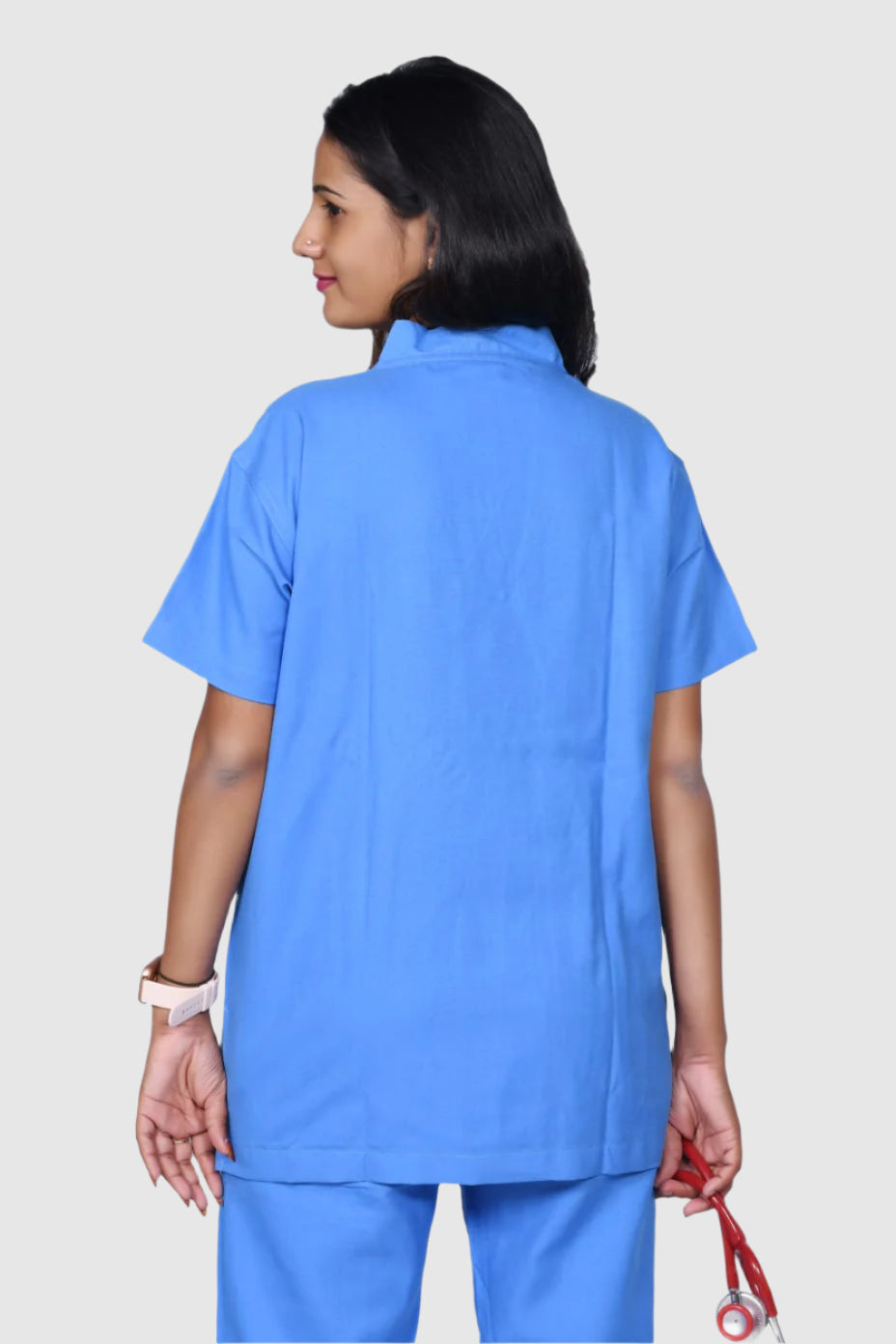 blue scrub dress Sunrise Uniforms Charm scrub dress aqua