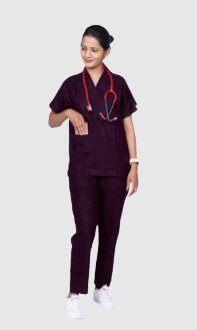 Softicy Wine Color Surgeon Dress
