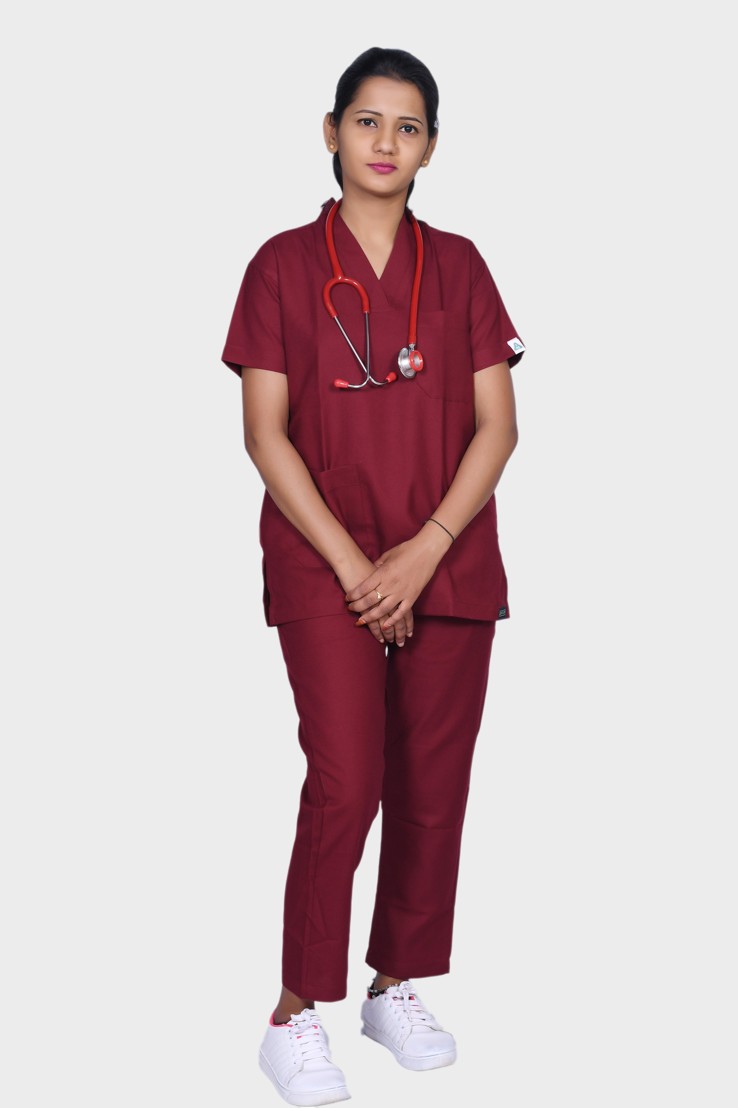 Softicy Maroon Surgeon Dress