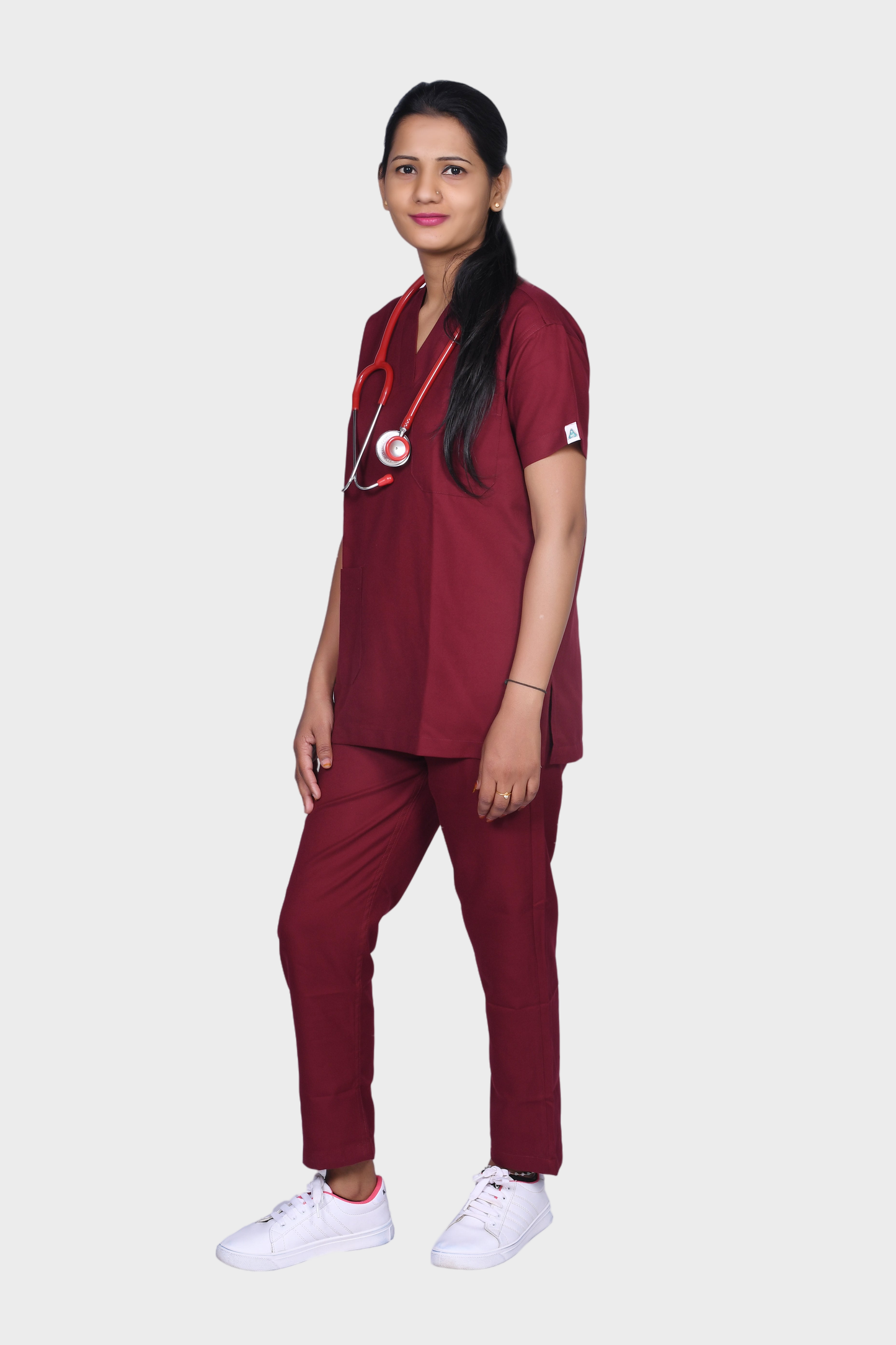 Softicy Maroon Surgeon Dress