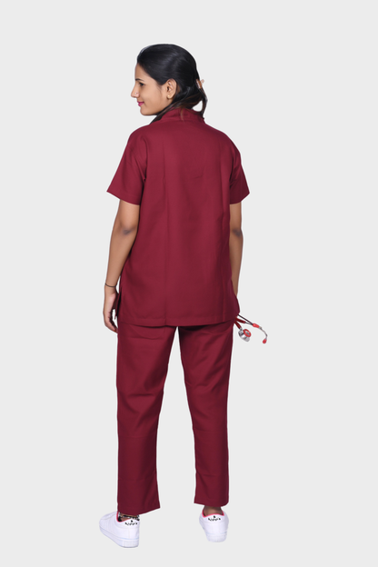 Softicy Maroon Surgeon Dress