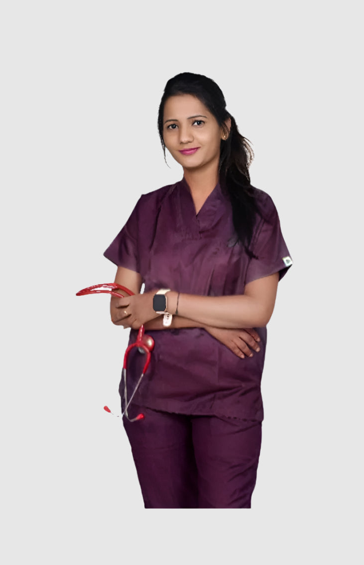 Softicy Wine Color Surgeon Dress