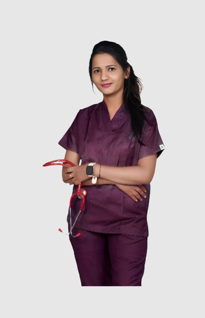 Softicy Wine Color Surgeon Dress