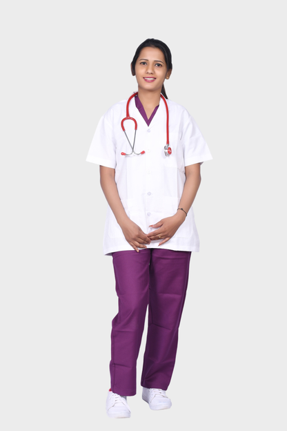 Doctor's Apron Export Light White Half Sleeves